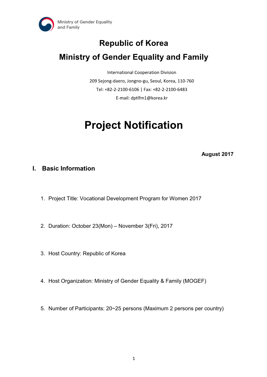 Ministry of Gender Equality and Family