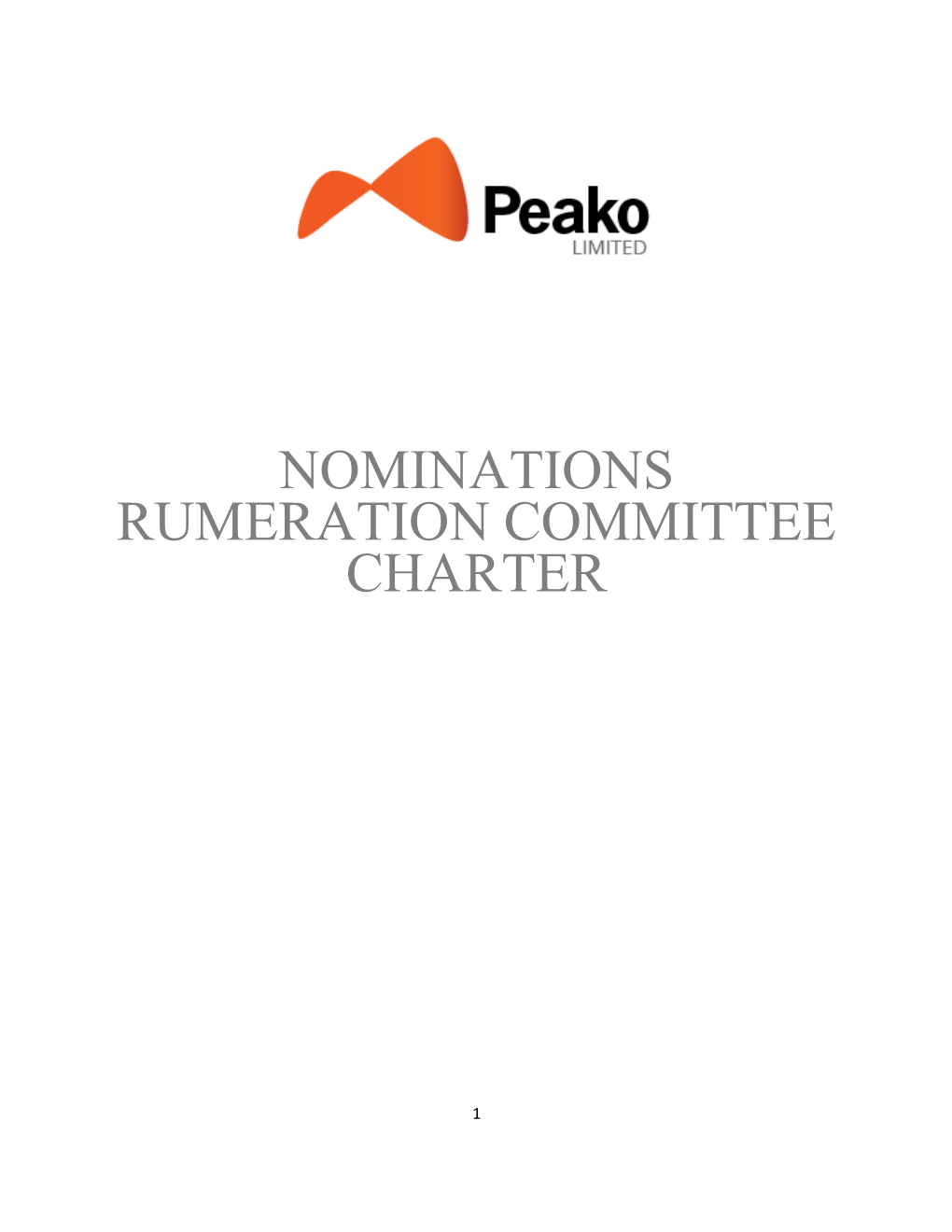 Nominations Rumeration Committee Charter