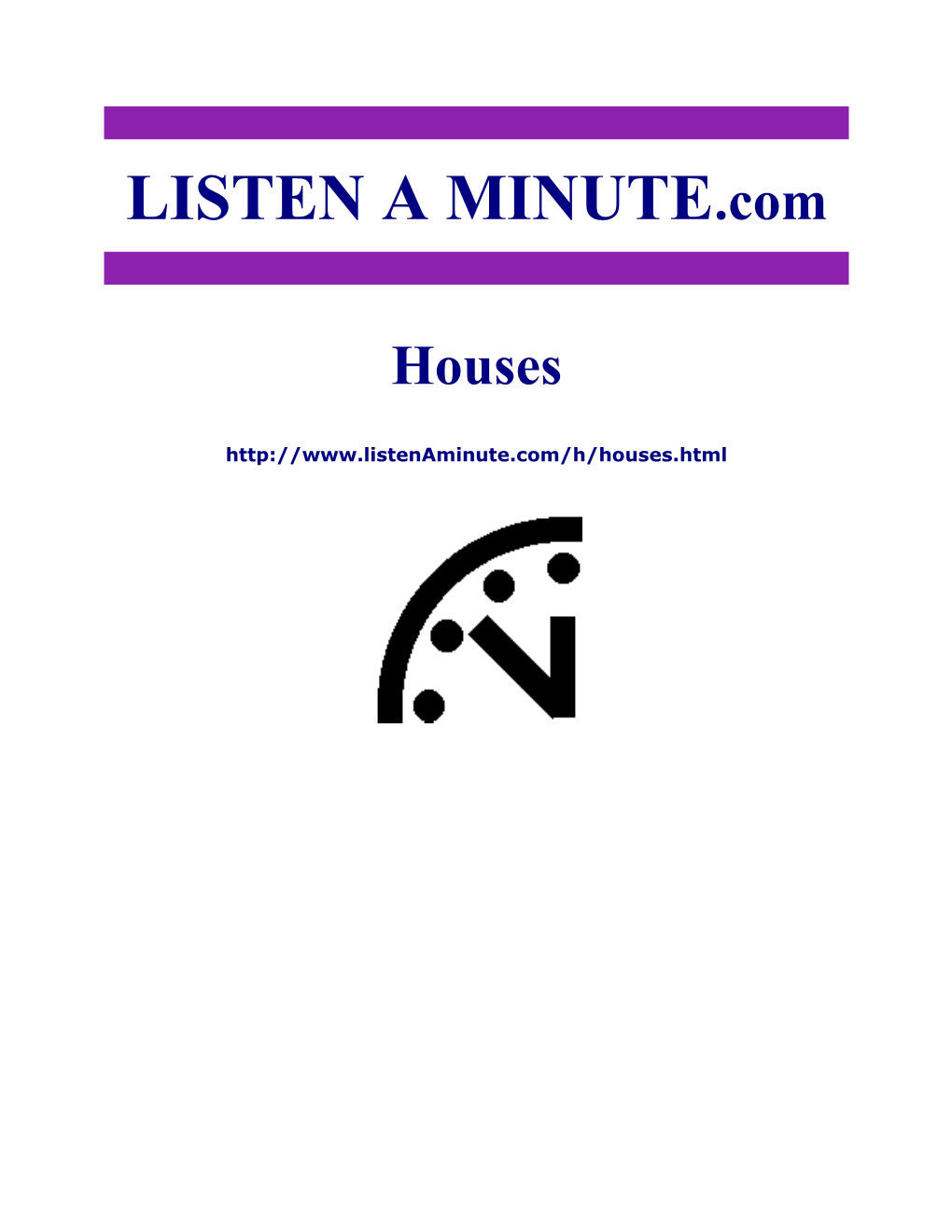 Listen a Minute.Com - ESL Listening - Houses