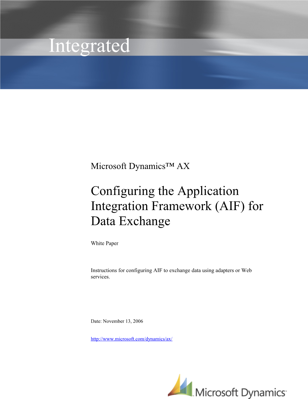 Configuring the Application Integration Framework (AIF) for Data Exchange