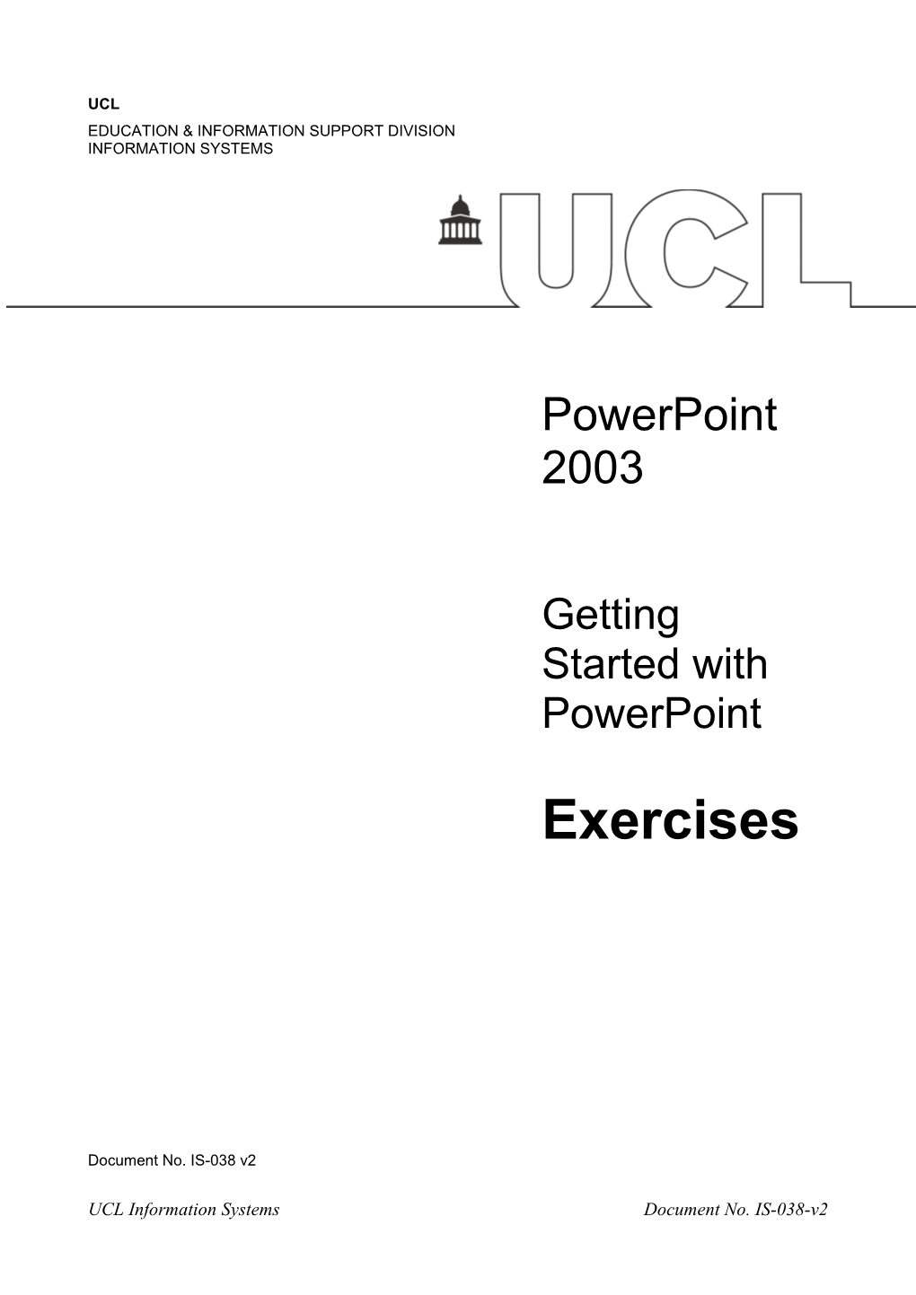 Getting Started with Powerpoint - Exercises