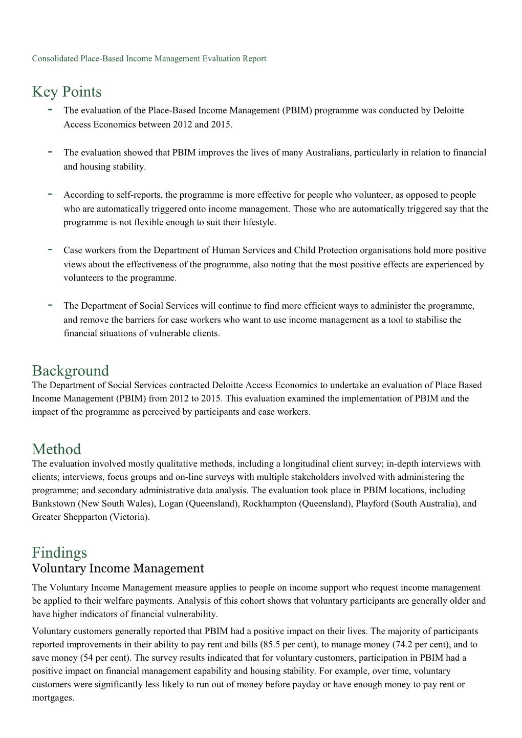 Vulnerable Measure of Income Management