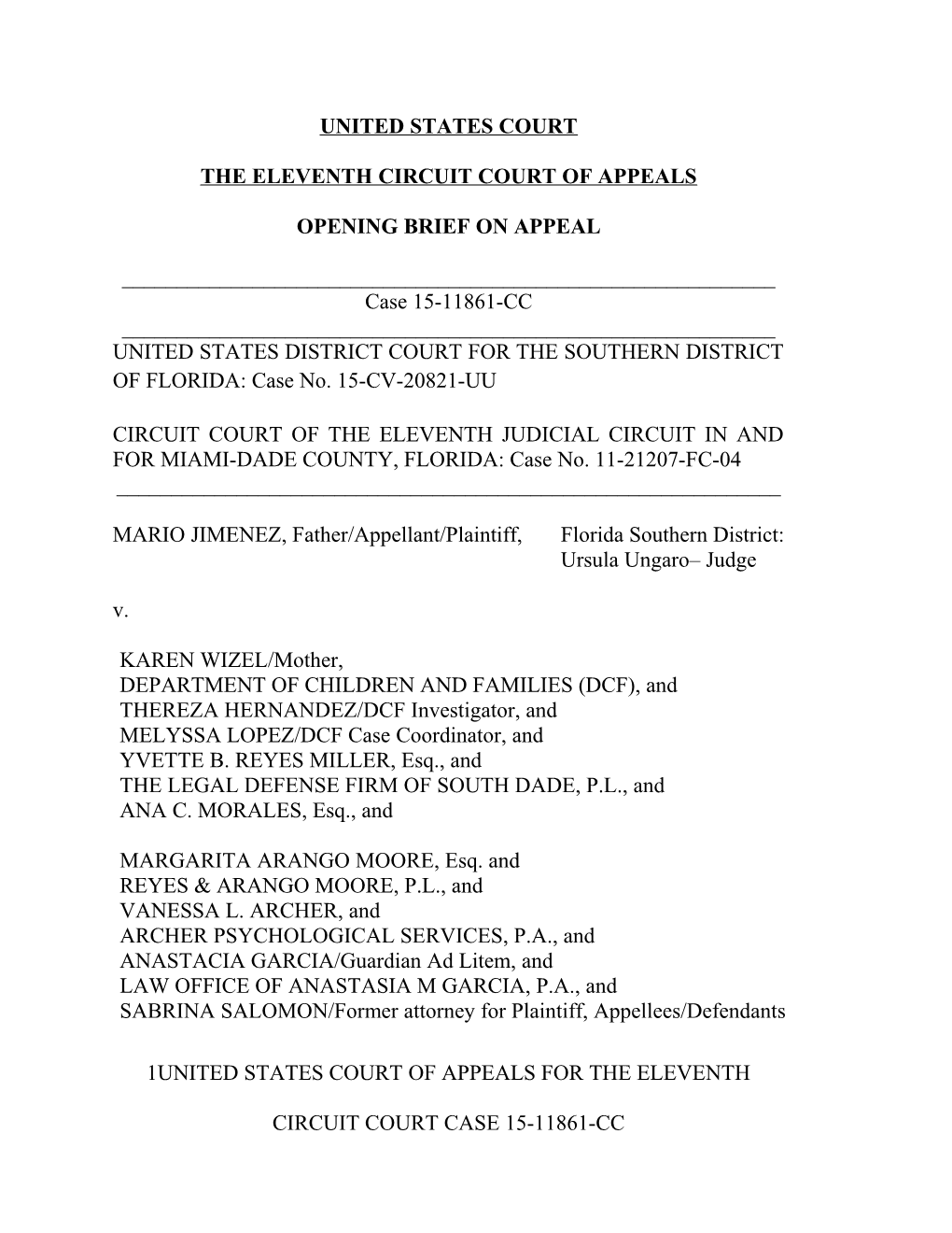 United States Court Of Appeals For The Eleventh Circuit Court