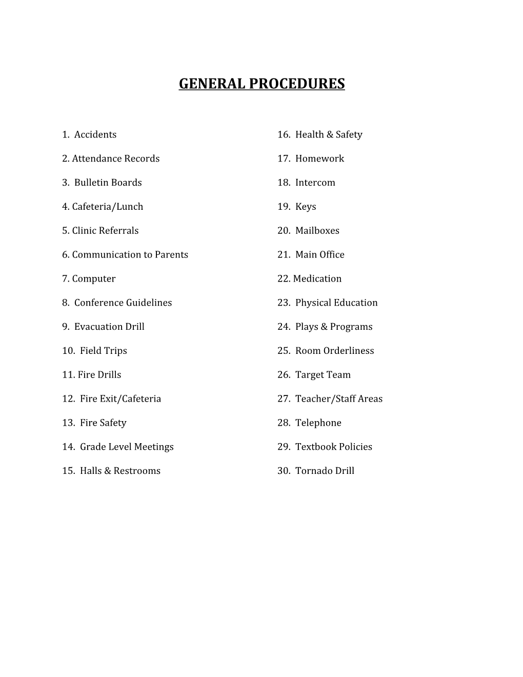 General Procedures s1