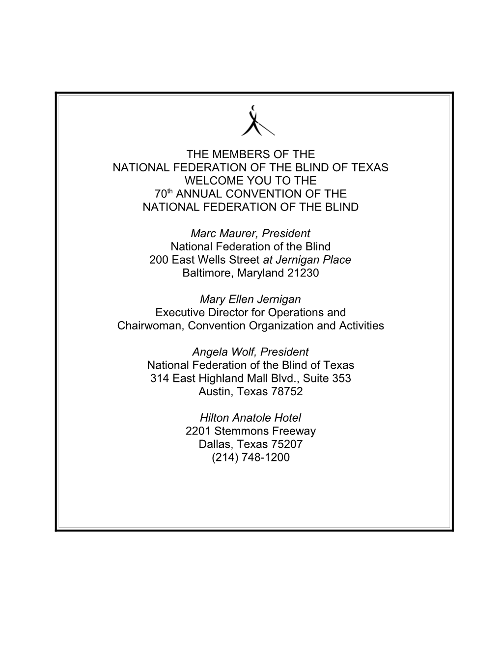 National Federation of the Blind of Texas