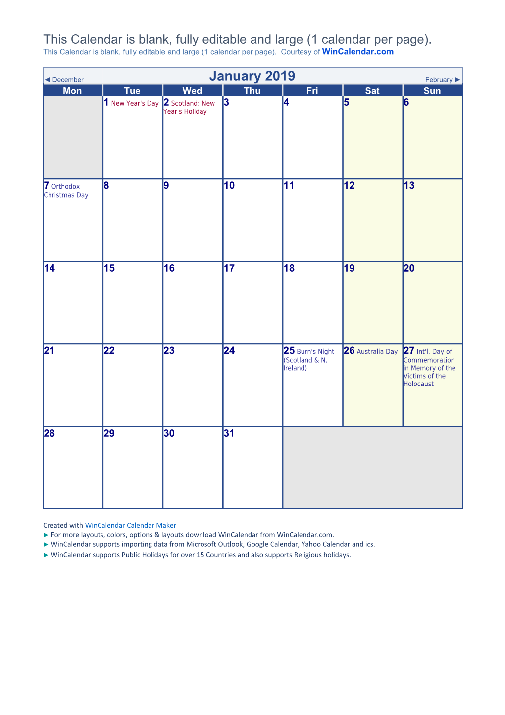 June 2019 UK Calendar with Holidays
