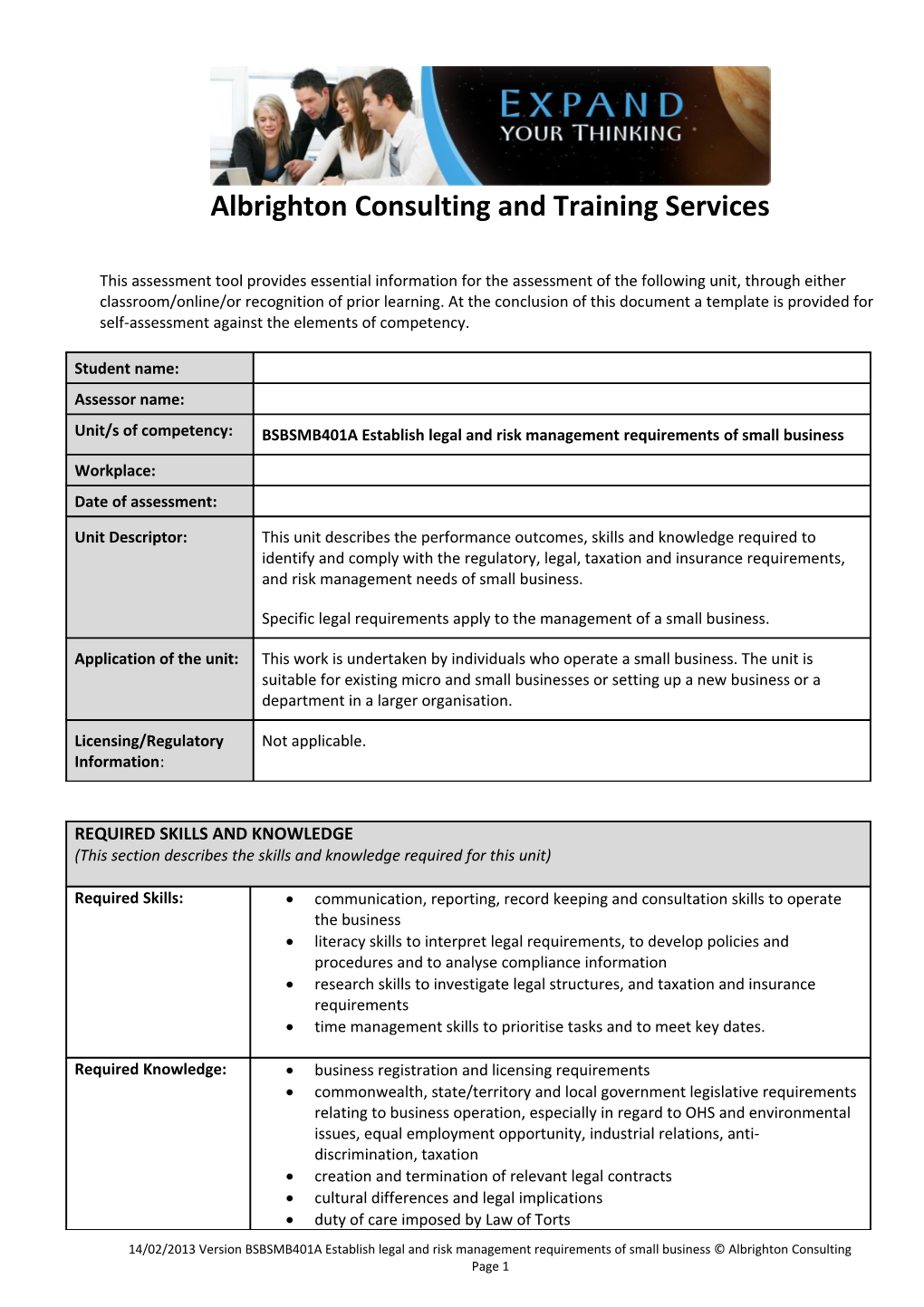 Albrighton Consulting and Training Services