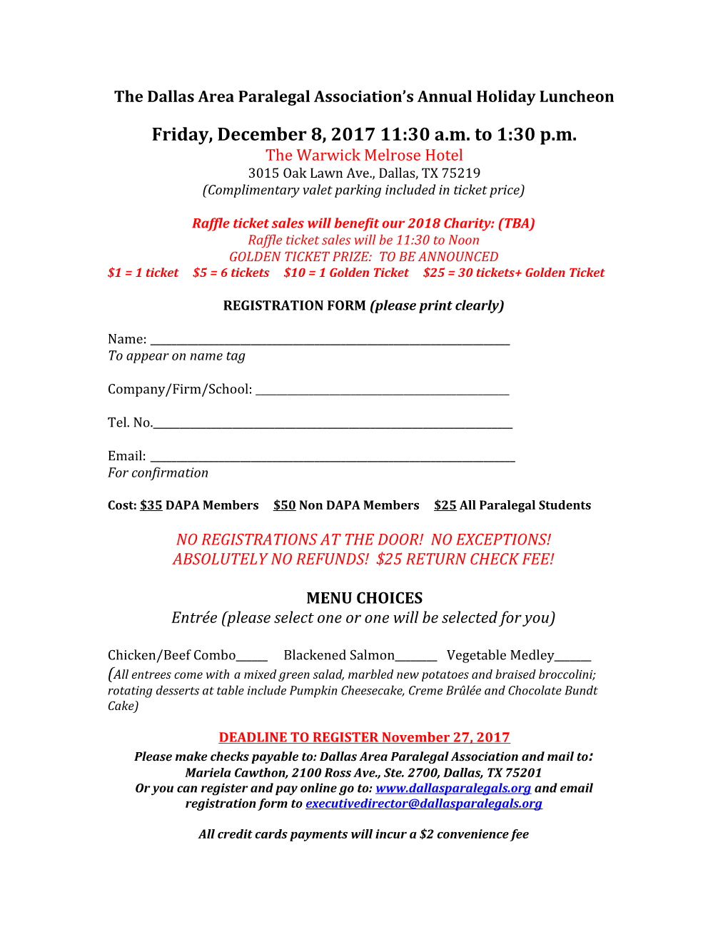The Dallas Area Paralegal Association S Annual Holiday Luncheon
