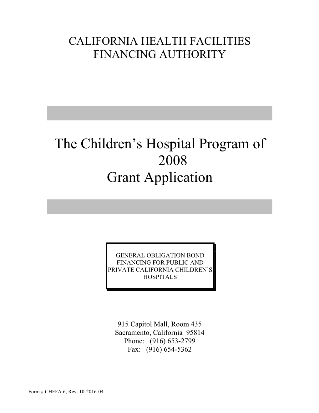 Cedillo-Alarcón CCIA / Grant Program Application