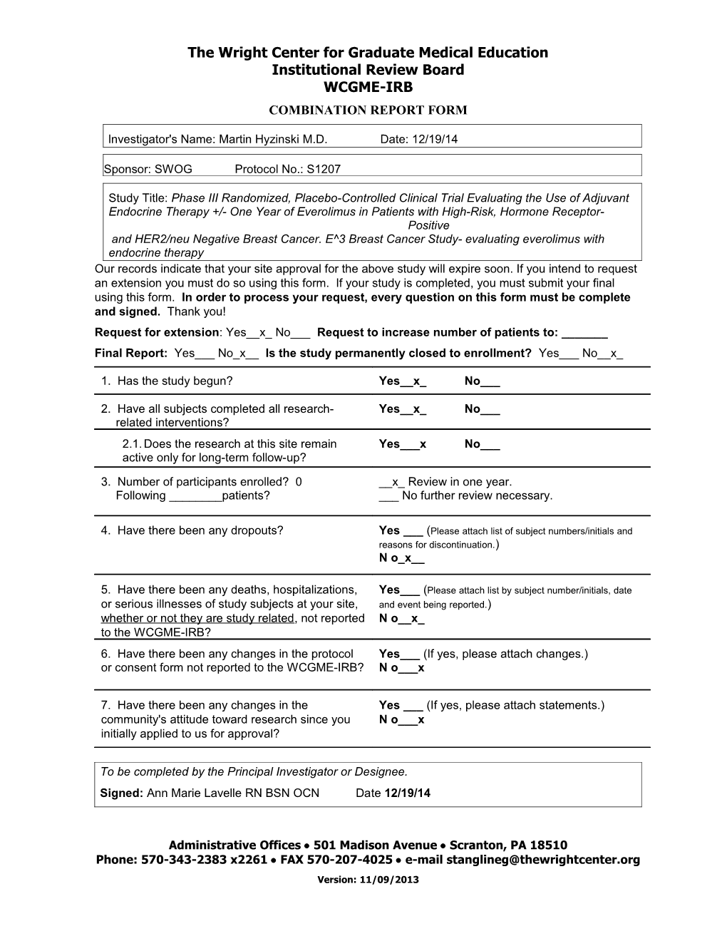 Combination Report Form s1