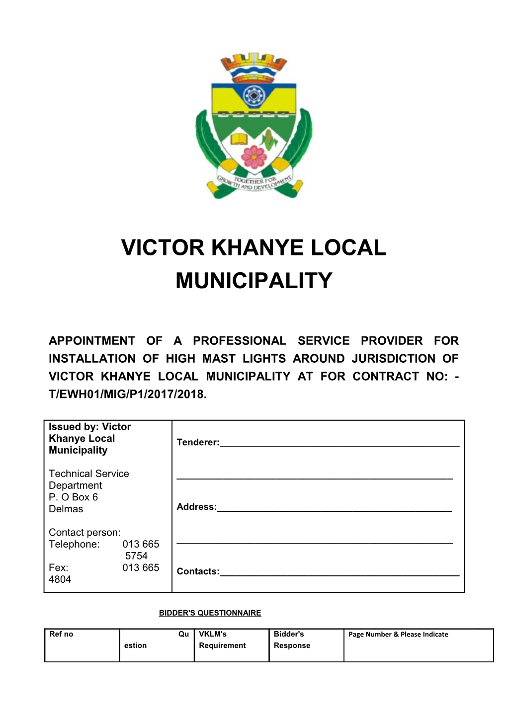 Victor Khanye Local Municipality