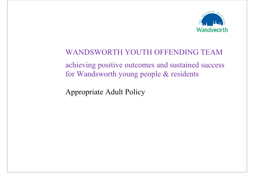 Wandsworth Youth Offending Team