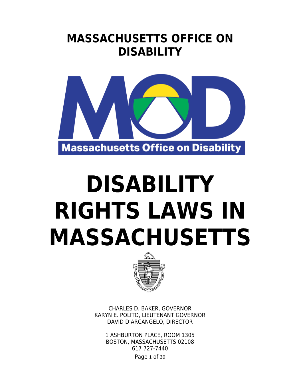 Disability Rights Laws in Massachusetts