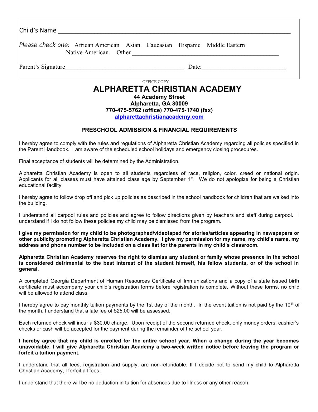 Alpharetta Christian Academy