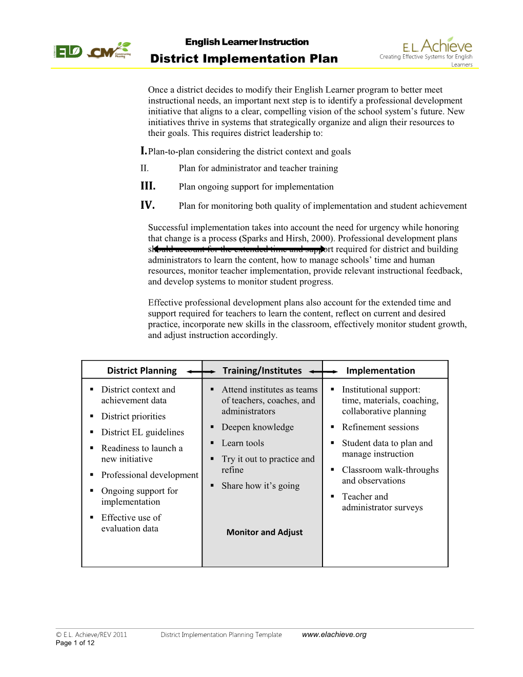 A Focused Approach to Systematic ELD Instruction