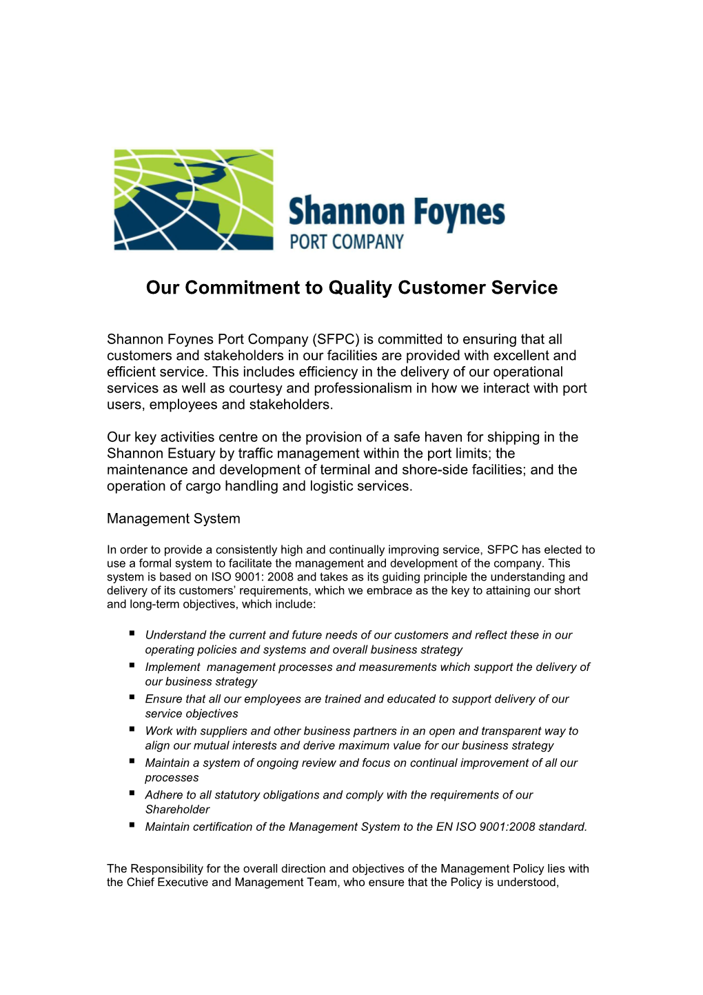 Our Commitment to Quality Customer Service