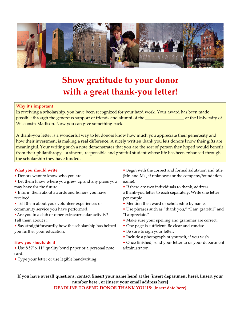 Show Gratitude to Your Donor