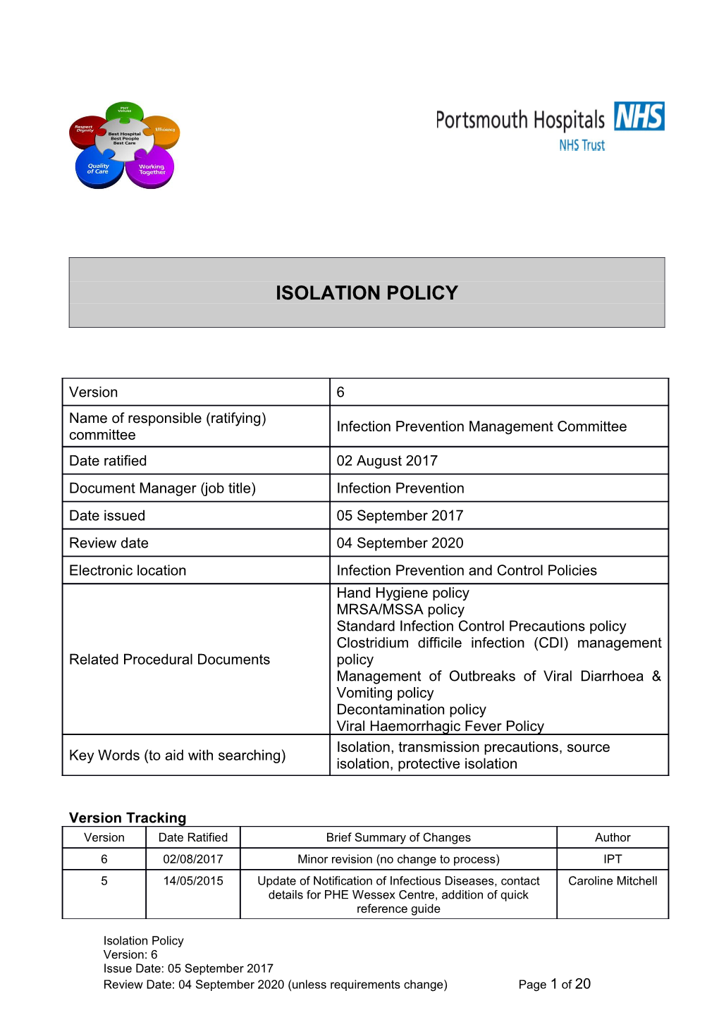 Isolation Policy