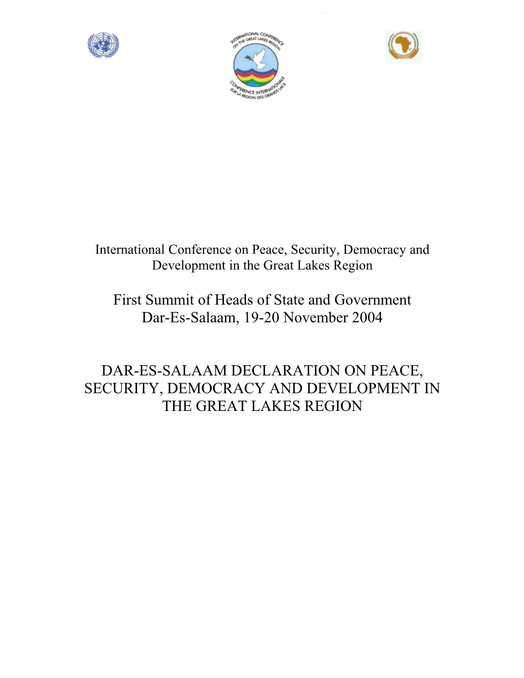 International Conference on Peace, Security, Democracy and Development in the Great Lakes Region