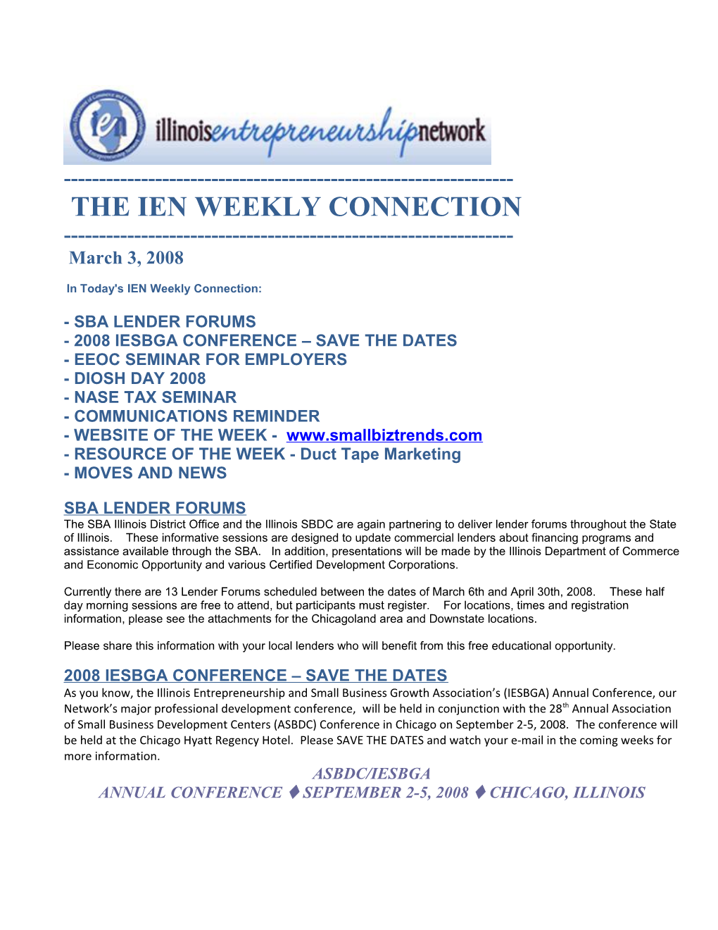 The Ien Weekly Connection s2