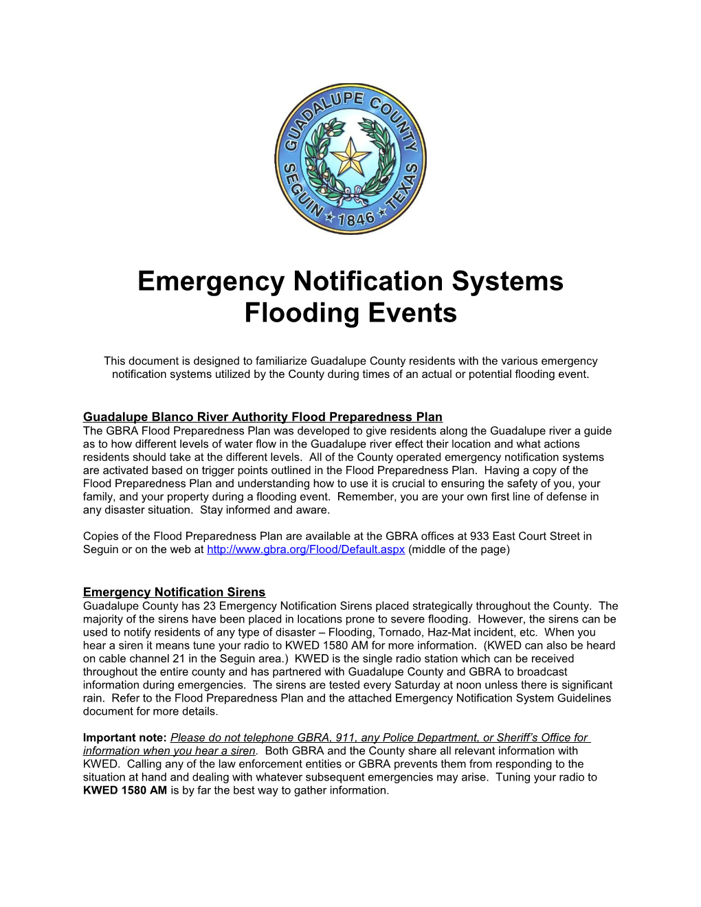 Heavy Rain / Flooding Event