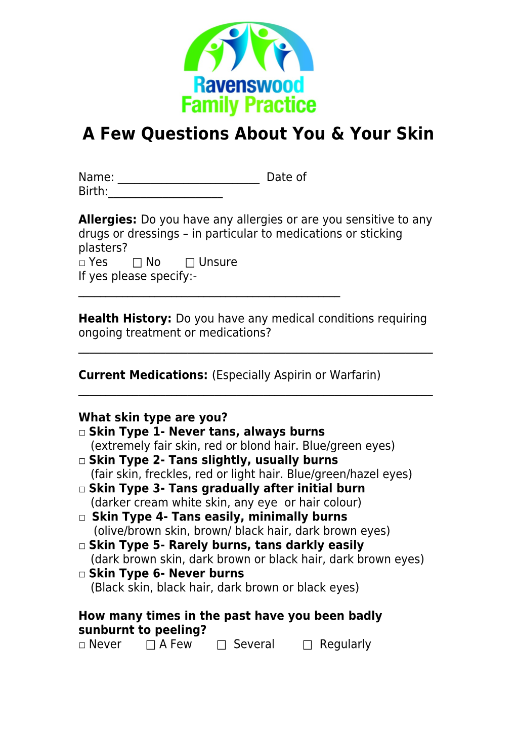 A Few Questions About You & Your Skin