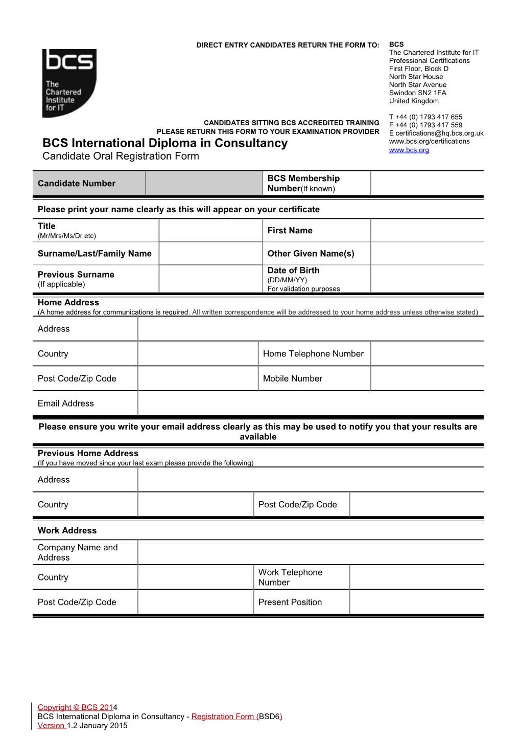 BSD6 Candidate Registration Form