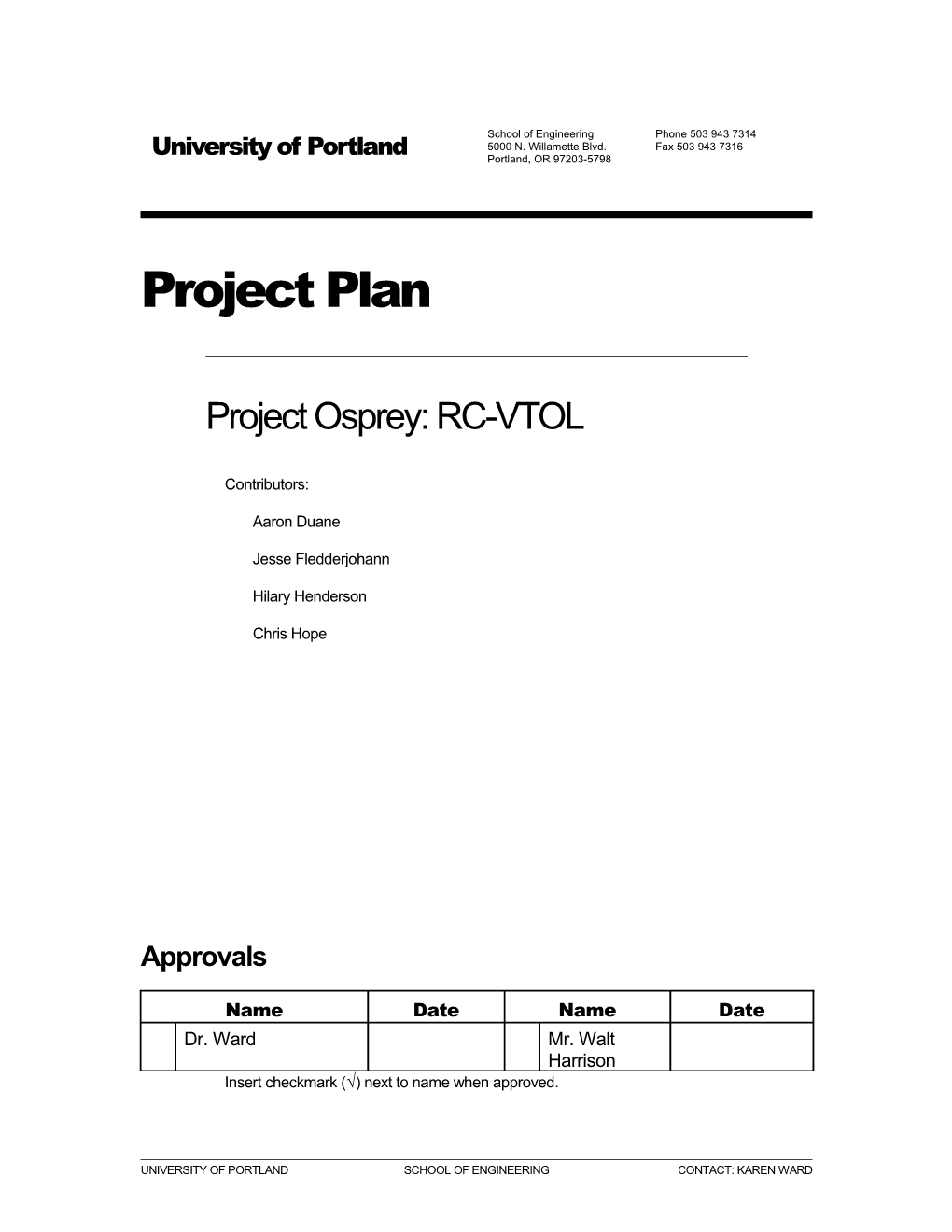Project Plan Rev. 0.1 Page 2