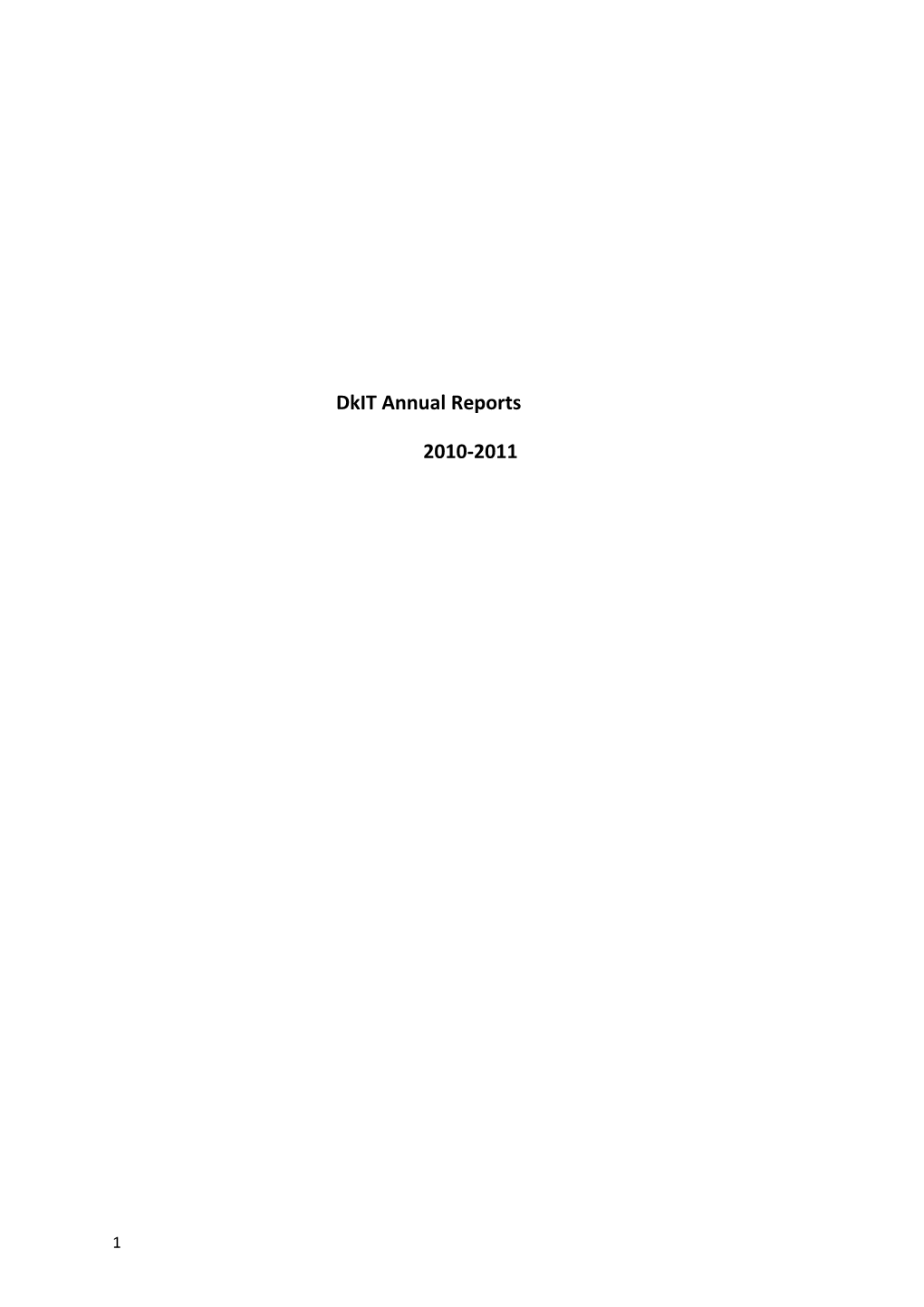 Dkit Annual Reports