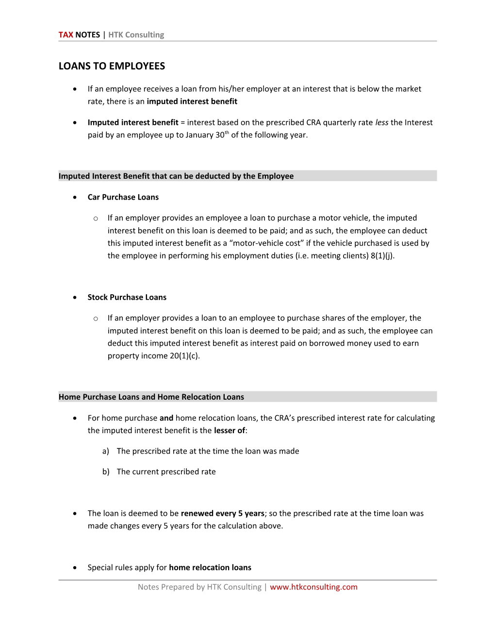 TAX NOTES HTK Consulting s1