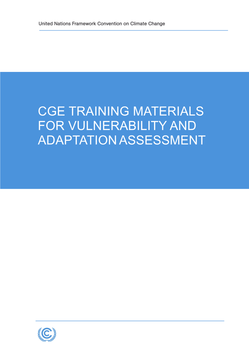 CGE Training Materials for Vulnerability and Adaptation Assessment s1