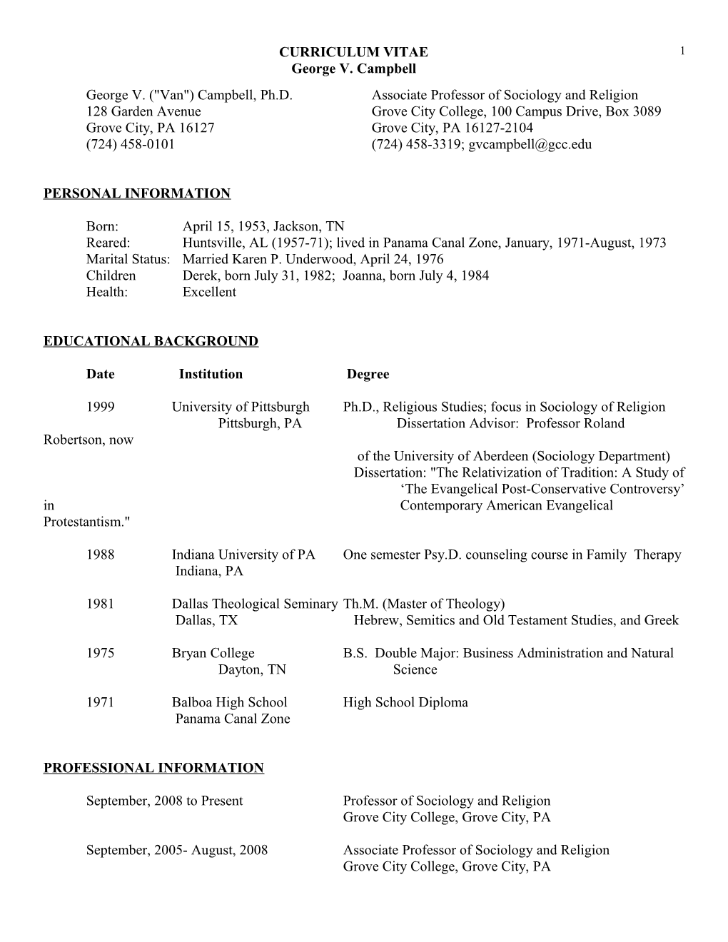 Curriculum Vitae s273