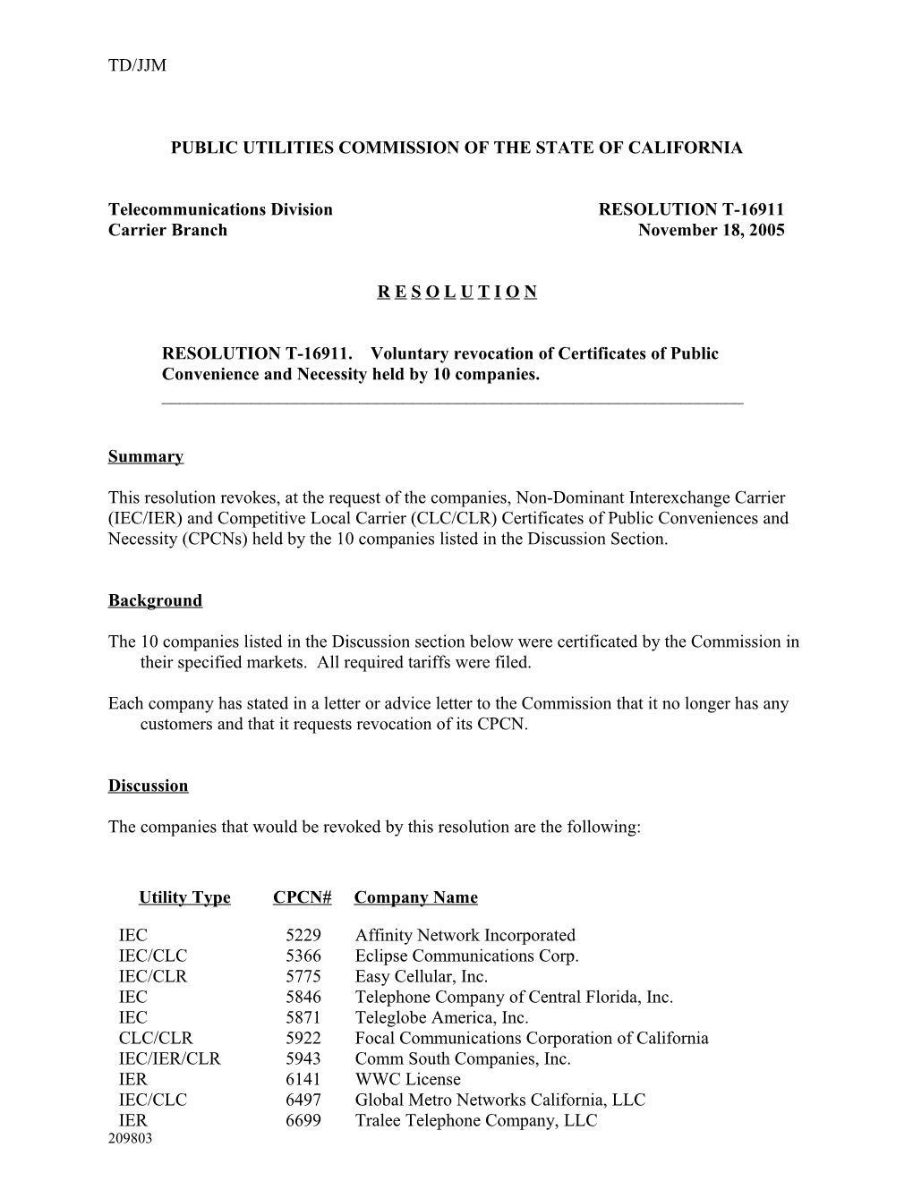 Public Utilities Commission of the State of California s164