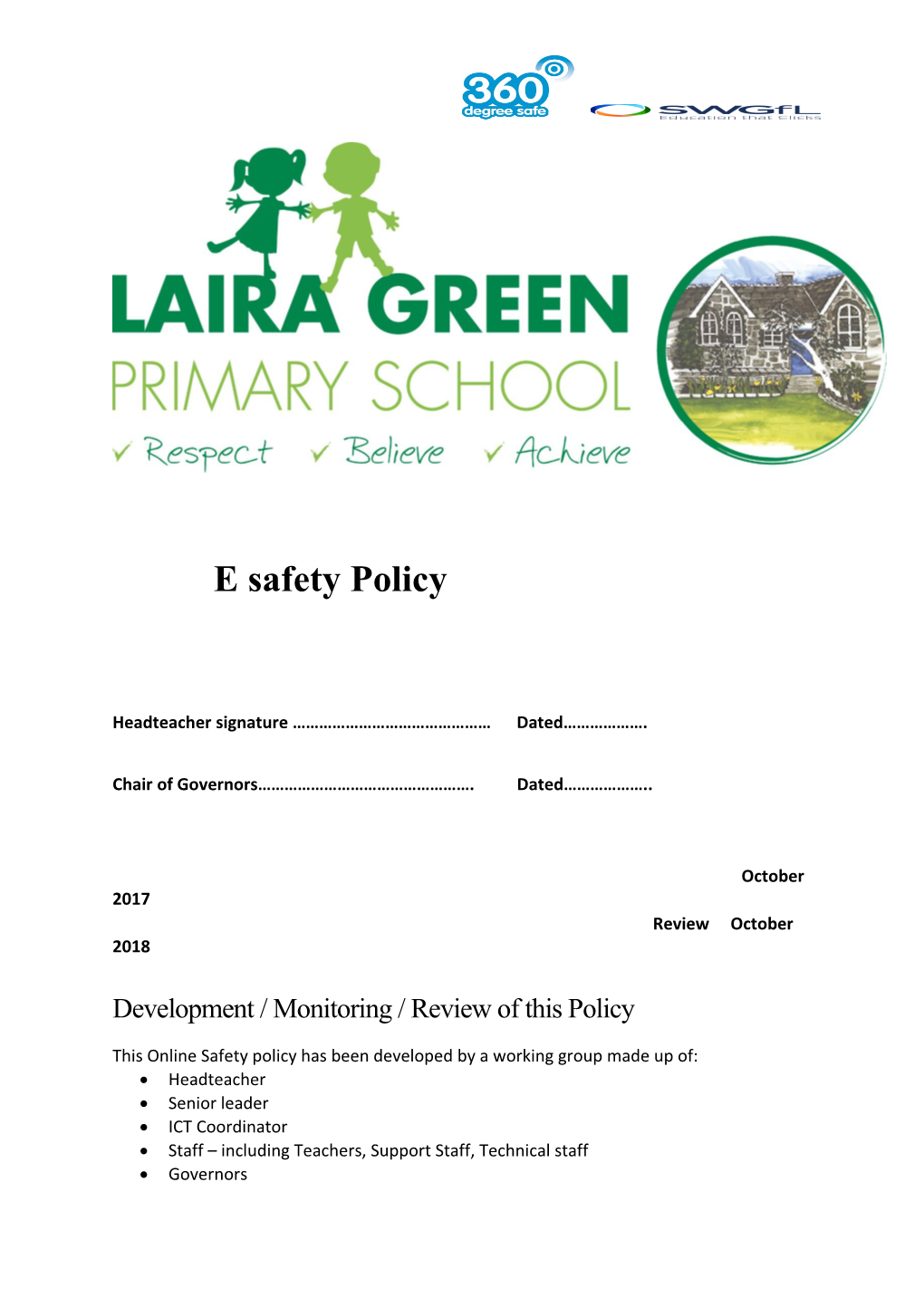 Online Safety Policy Template