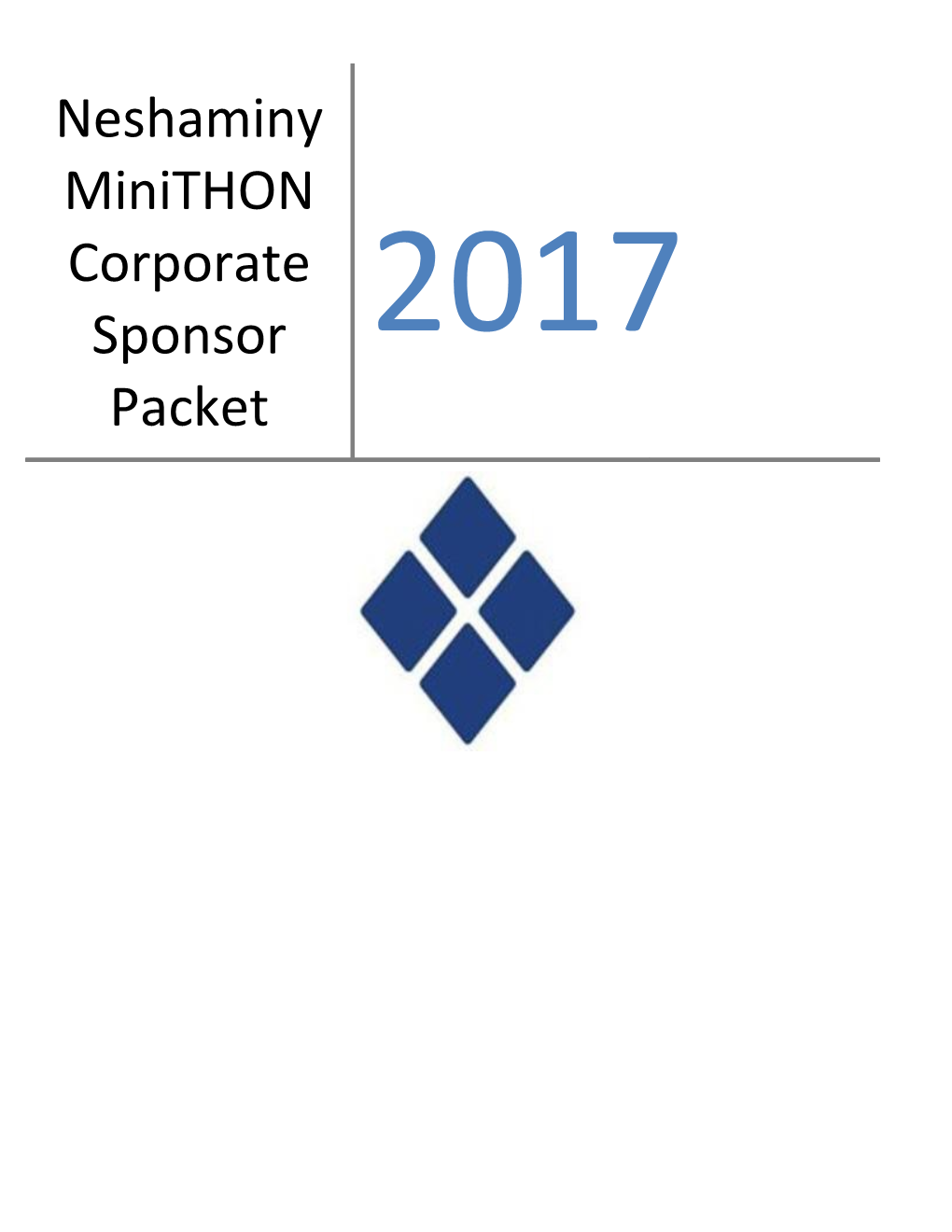Neshaminy Minithon Corporate Sponsor Packet