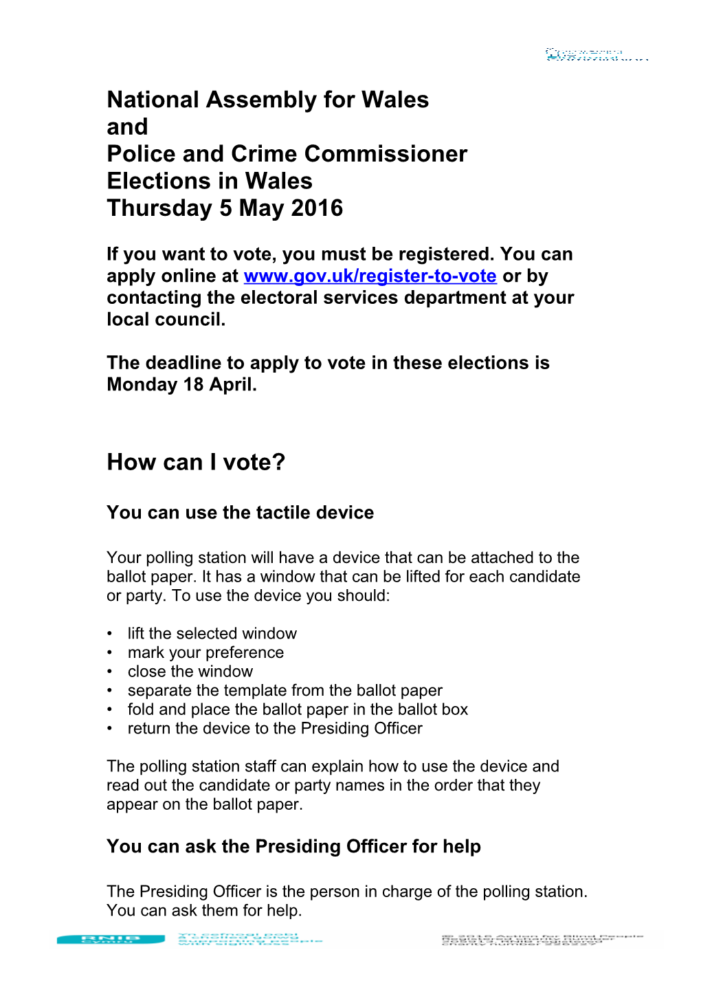 The Deadline to Apply to Vote in These Elections Is Monday 18 April