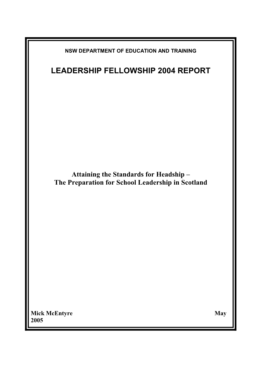 Attaining the Standards for Headship