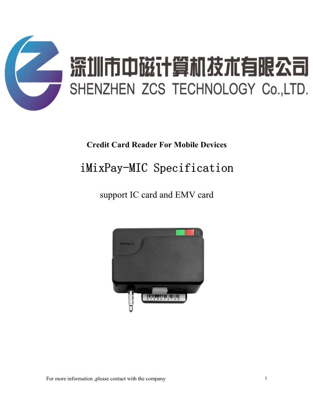 Credit Card Reader for Mobile Devices