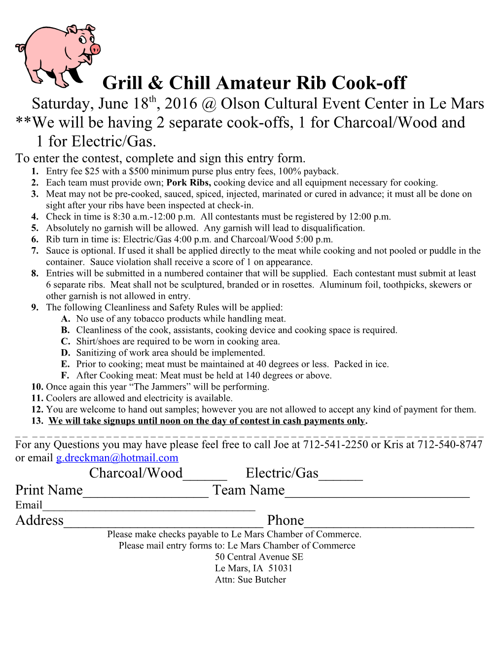 Grill & Chill Amateur Rib Cook-Off