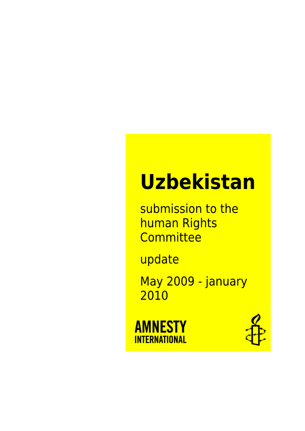 Submission to the Human Rights Committee Update May 2009- January 2010