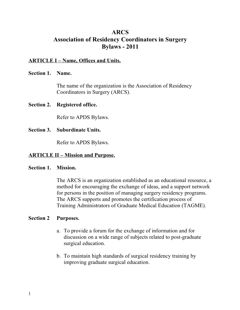 Association of Residency Coordinators in Surgery