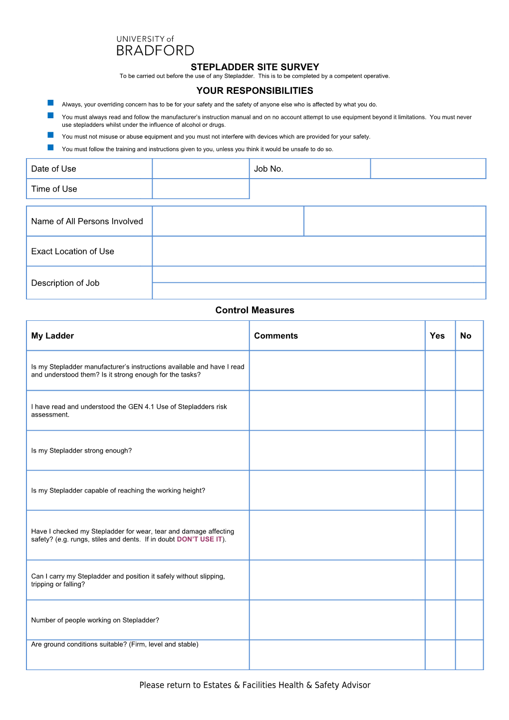 Stepladdersite Survey