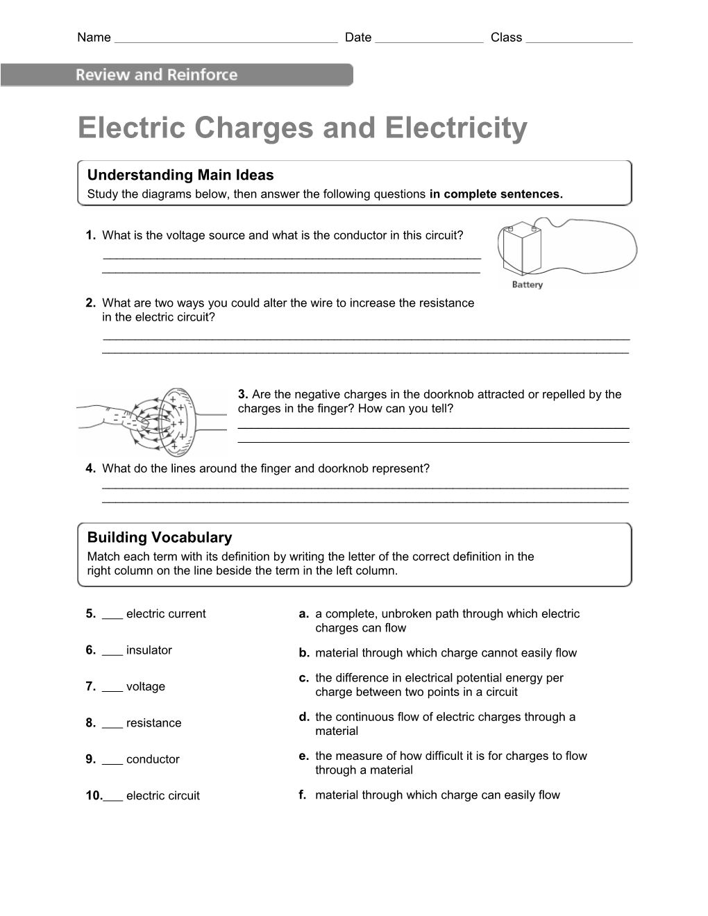 Electric Charges Andelectricity