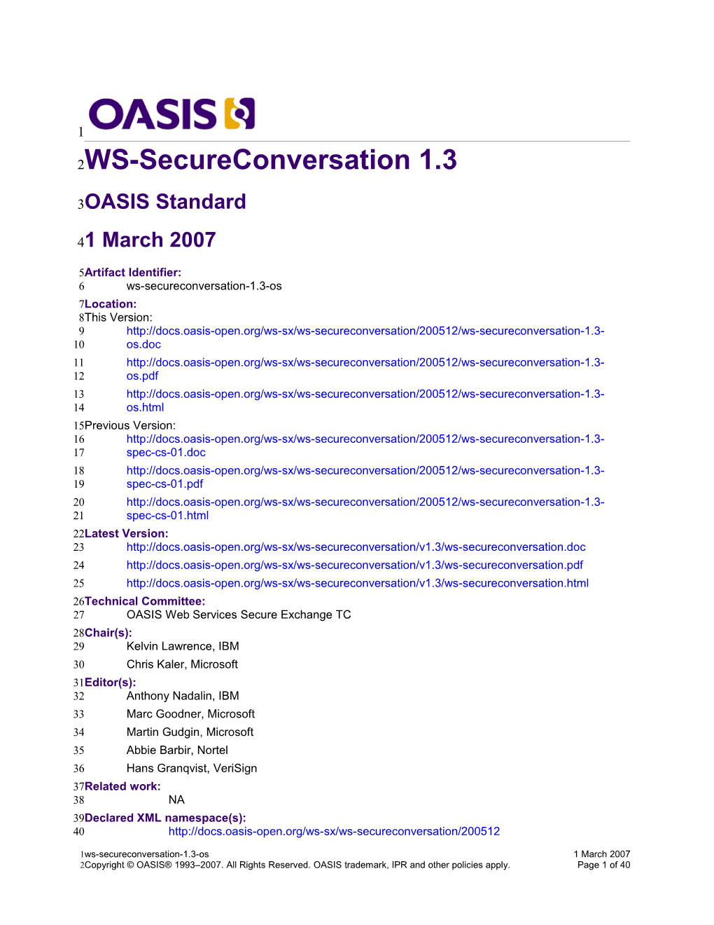 OASIS Specification Template s19