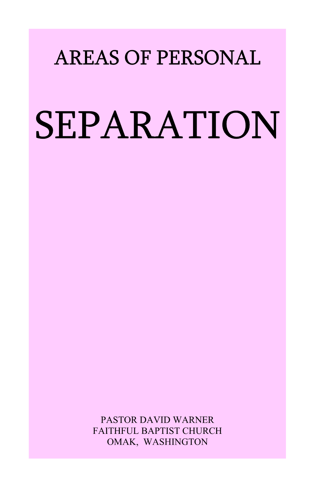 Areas of Personal Separation