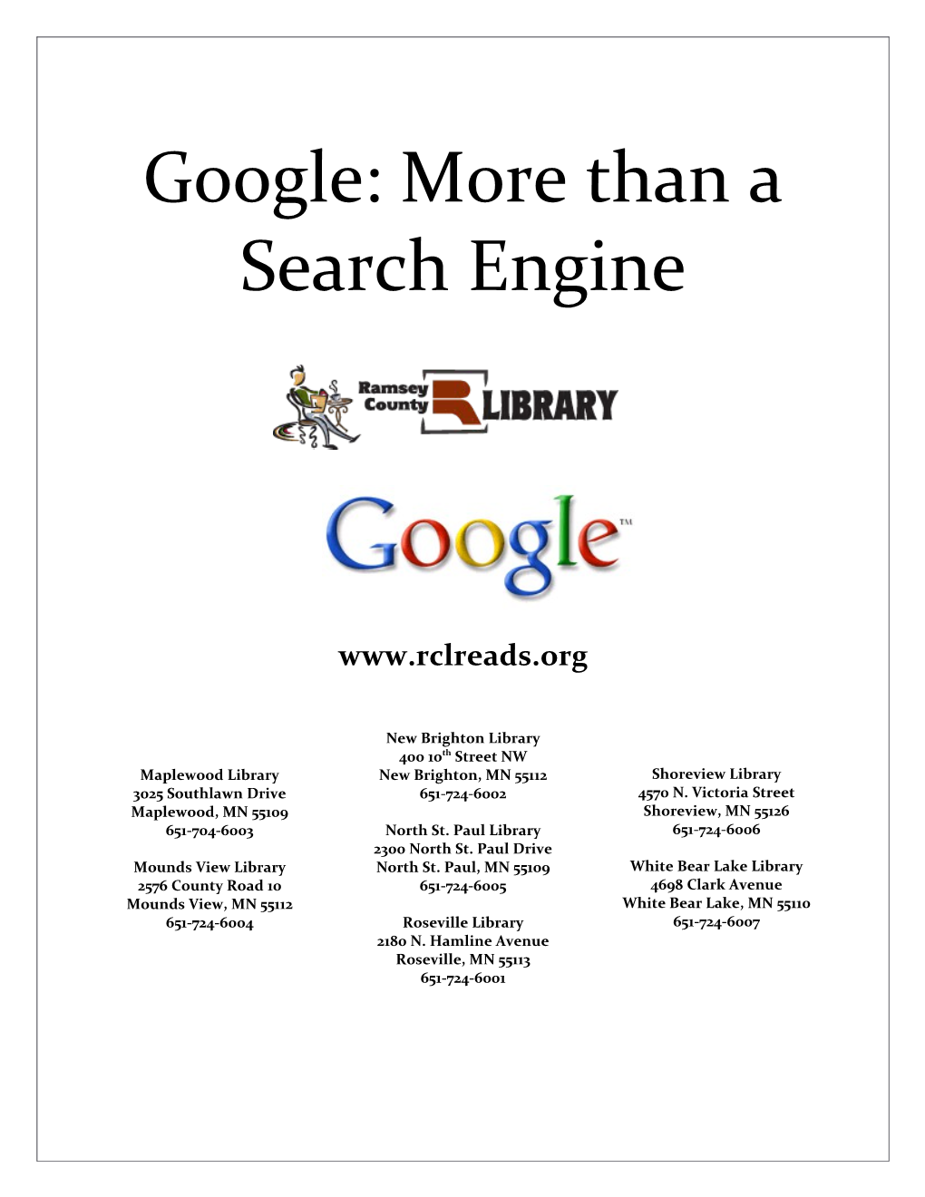 Google: More Than a Search Engine