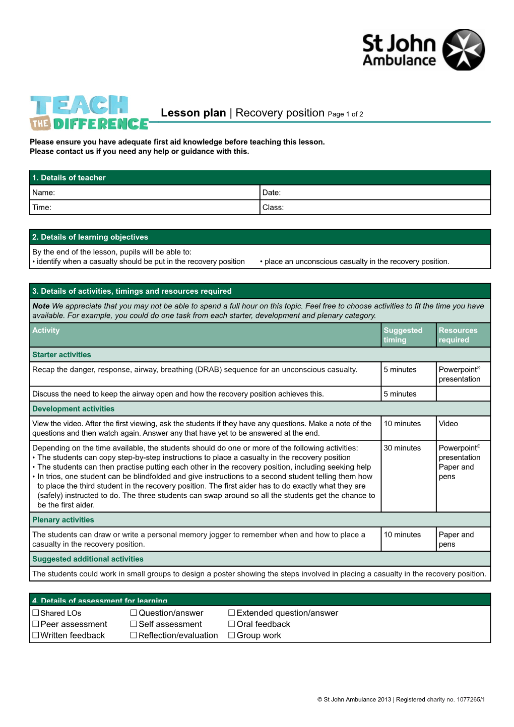 Please Complete ALL Relevant Sections of This Form