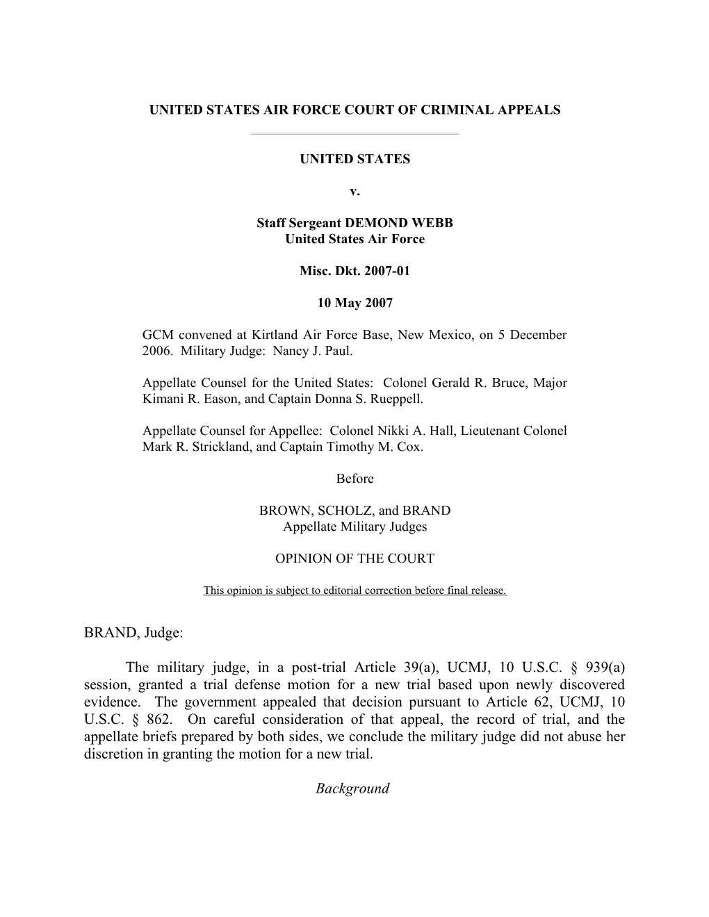 United States Air Force Court of Criminal Appeals s3