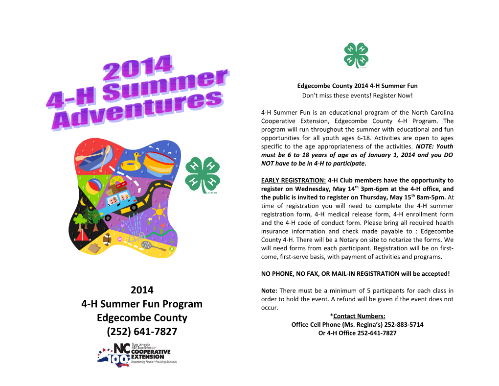 4-H Summer Fun Program