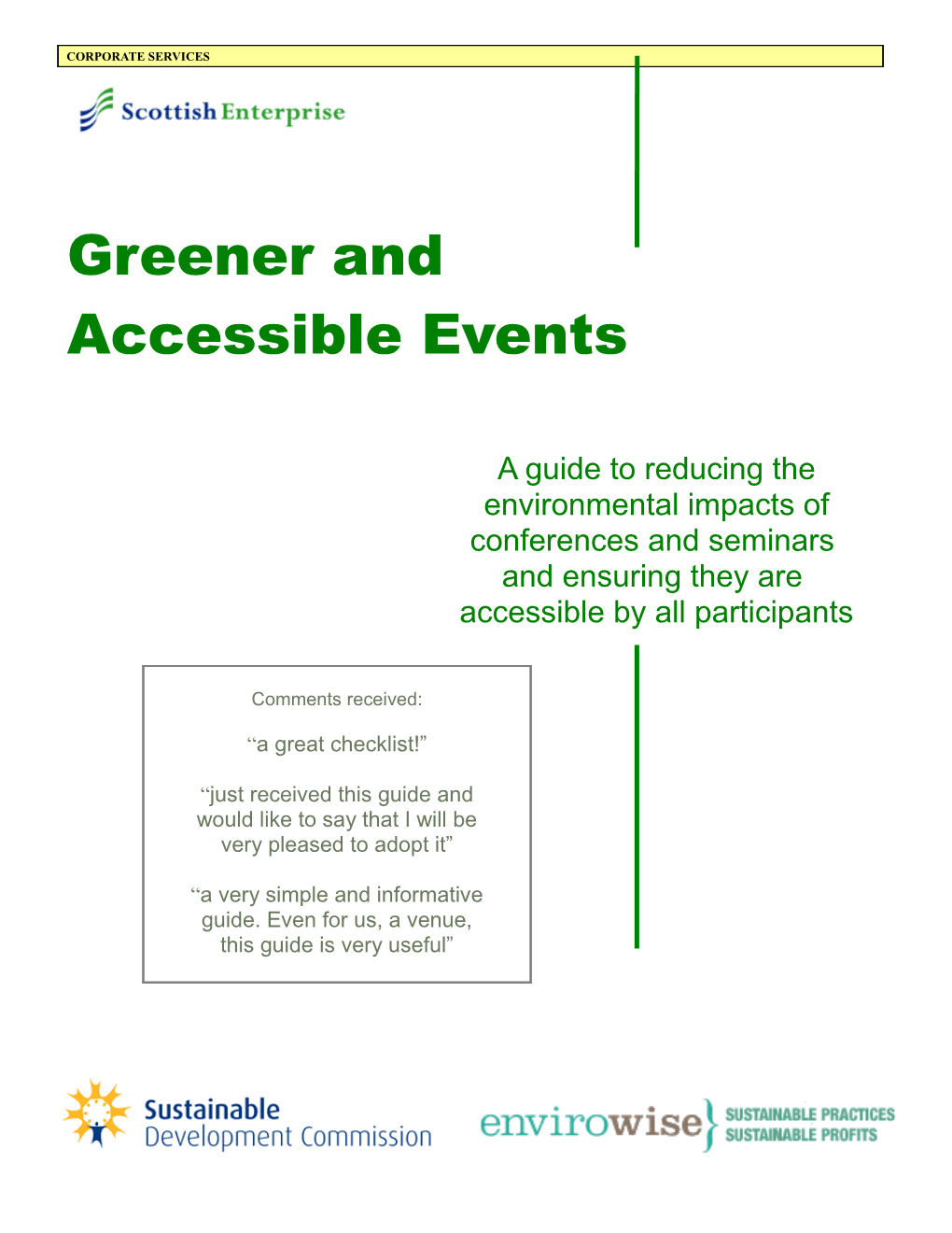 Greener and Accessible Events
